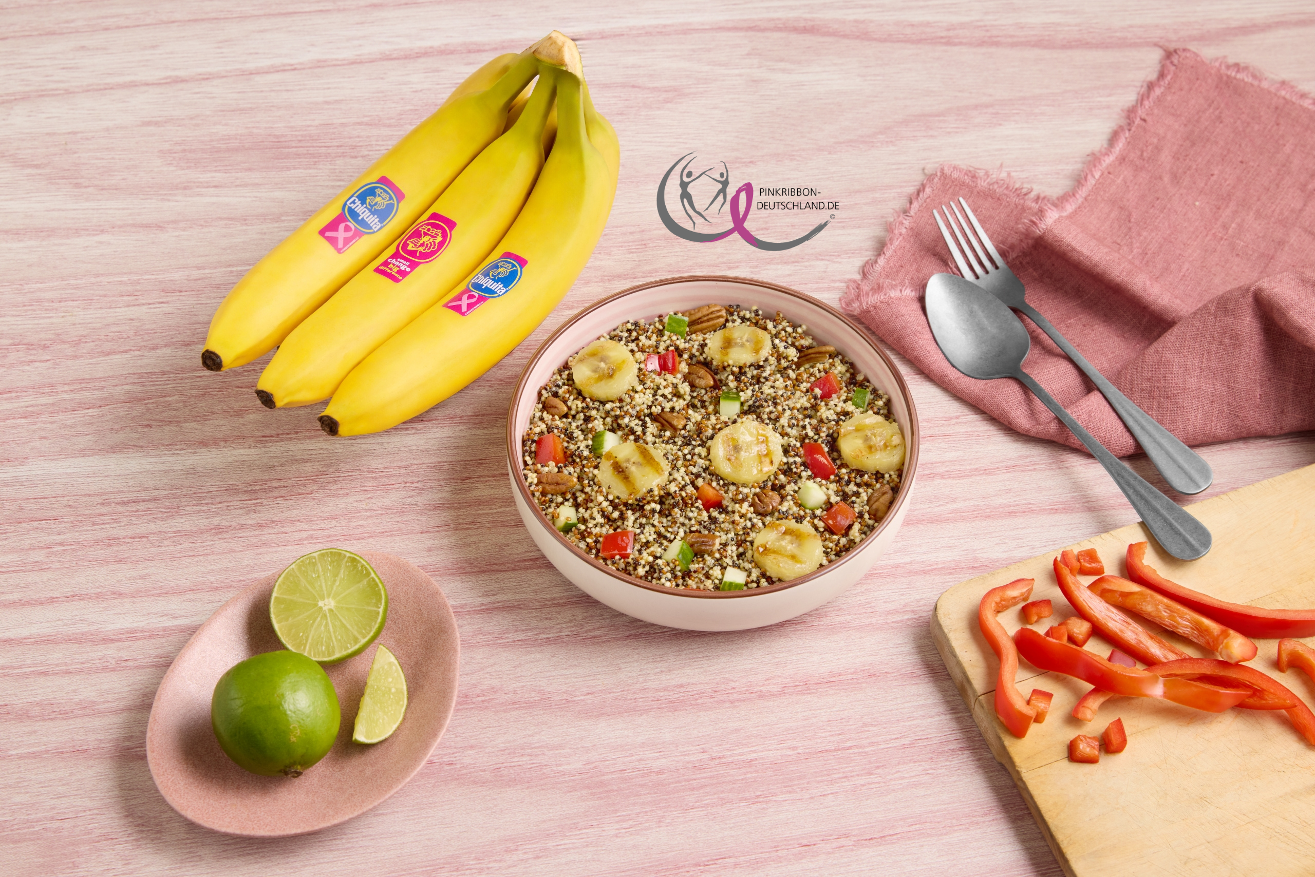 Quinoa-Salat mit gegrillten Chiquita–Bananen