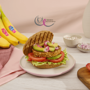 Vegetarischer Burger mit Chiquita-Banane und Kichererbsen